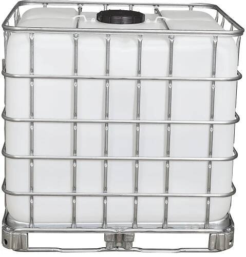 Kontejner IBC RECOBULK objem 1000 l, na paletě s ocelovými ližinami
