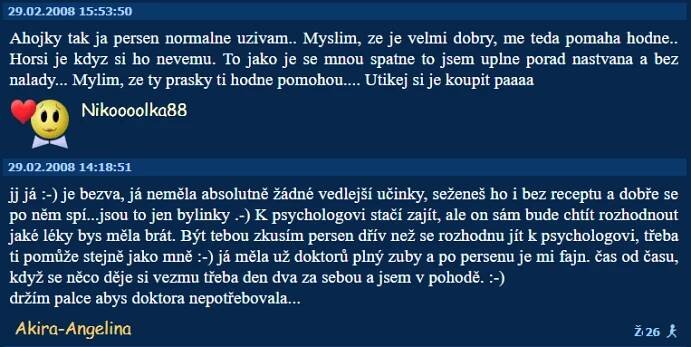 Persen zkušenosti a hodnocení