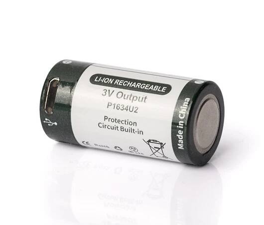 Nabíjacia batéria Keeppower P1634U1 RCR123A Micro USB 16340 3,0 V 1000mAh x2