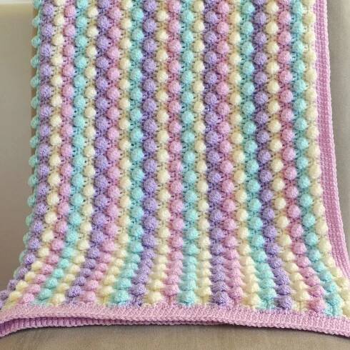 Custom Listing For Mary O'Brien, Crochet Bobble Blanket, Baby Blanket | Afgan tığ işi, Bebekler i̇çin tığ i̇şi, Baby knitting patterns