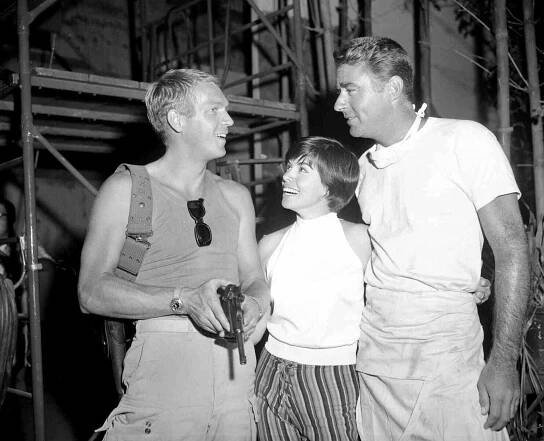 Steve McQueen, Peter Lawford - Hrstka statečných - Z natáčení