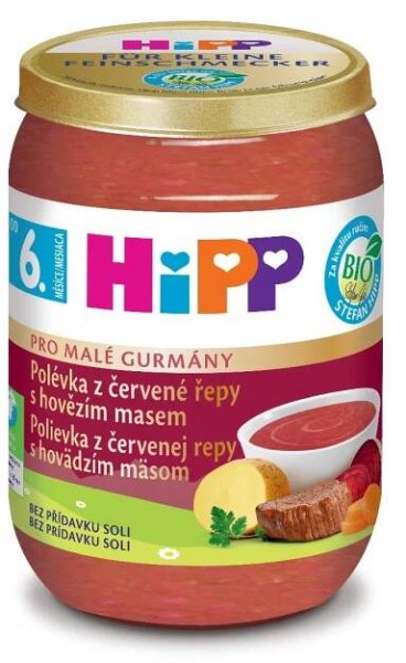 Hipp BIO Polévka z červené řepy s hovězím masem 190 g