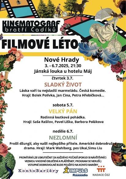 Letní filmové promítání – Kulturní a informační centrum Nové Hrady