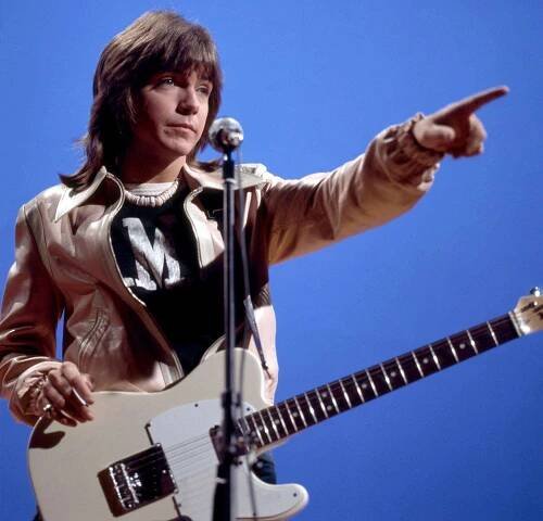 David Cassidy, an American actor, singer, songwriter, and guitarist who was best known for his role as Keith Partridge in the 1970s musical-sitcom The Partridge Family, performing live on October 3, 1973, in London, England.