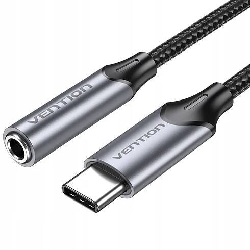 Adaptér Vention BGMHA USB-C NA Jack 3.5 mm Audio 0.1 m Šedý