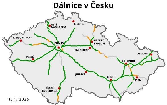 Soubor:Motorways in Czechia map.svg – Wikipedie