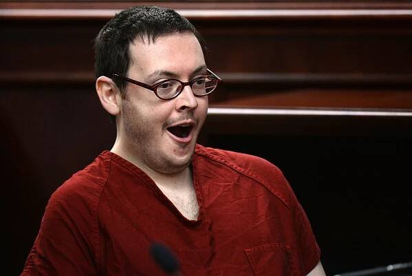 James Holmes yawns while he appears in court for the sentencing phase in his trial on Monday.