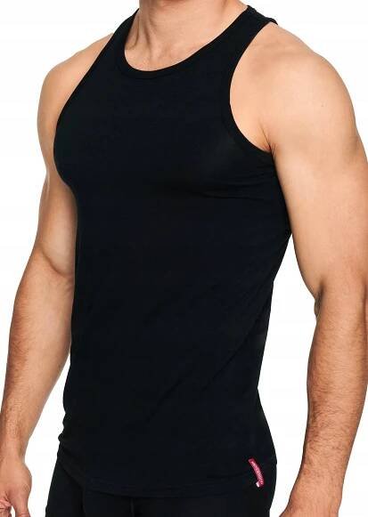 TANK TOP Henderson BASIC LINE pánské tílko 100% BAVLNA 2-BALENÍ - 3XL Výstřih kulatý