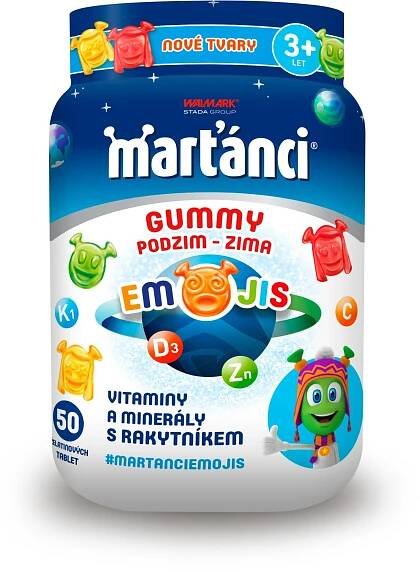 Martánci Gummy podzim-zima emojis 50 ks