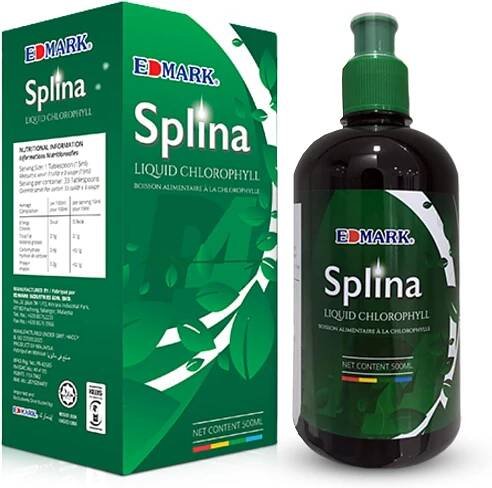 Splina Liquid Chlorophyll - Boost Immune System | Reduces Wrinkle & Aging | UV Protection | Balances Body&#39;s Alkaline & Acid Levels 500ml