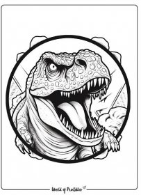 t rex jurassic world coloring pages