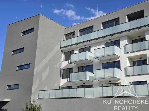 Pronájem nového bytu s balkonem 1+kk 45 m2, Za Lidkou, Kutná Hora