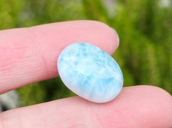 Hladký kámen larimar 3,8g - naturshop.cz