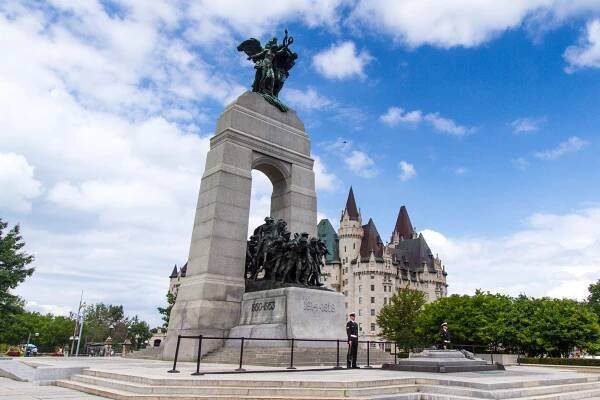 Concrete in Ottawa being used for creative monuments.