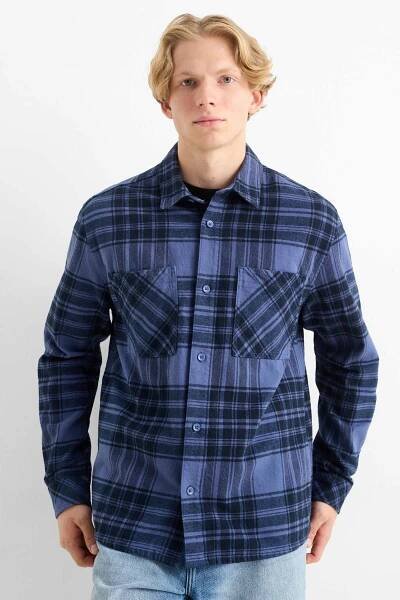 Košile - relaxed fit - kent - kostkovaná
