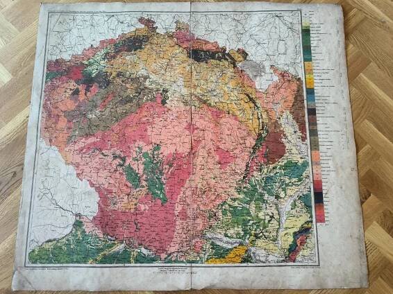 Stará geologická mapa Rakousko-Uhersko, Čechy 1867-1871. - Staré mapy a veduty