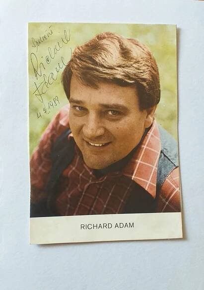 Richard Adam originál  z osobního setkání - Ostatní sběratelské předměty