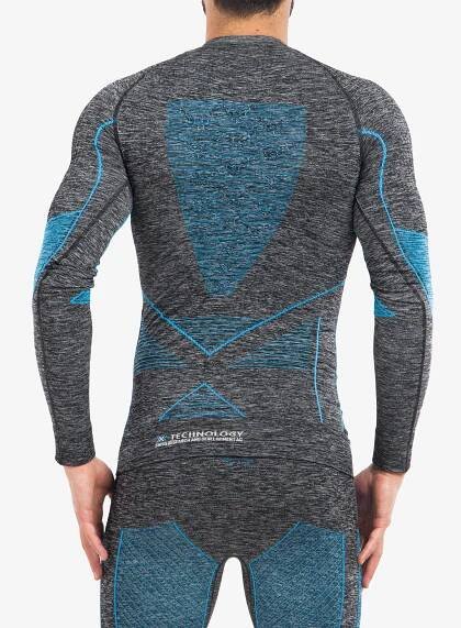 Termoaktivní mikina X-Bionic Energy Accumulator 4.0 Shirt - grey/blue