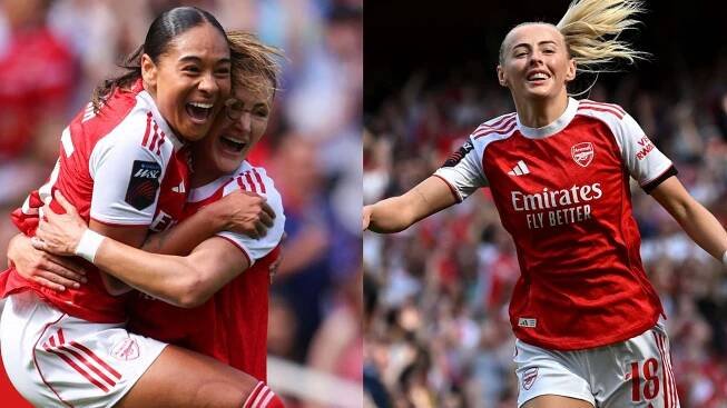 Olivia Smith Chloe Kelly Arsenal split gfx