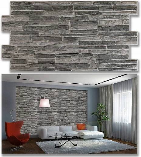 10 x PVC dekorativní nástěnný panel 3D obložení dekorativní dlaždice CIHLA