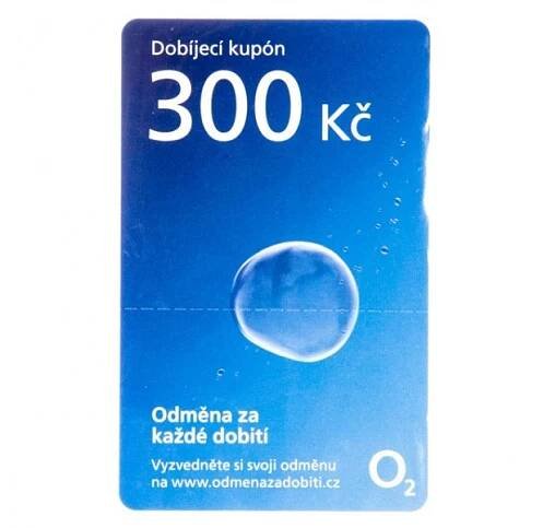 Dobíjecí kupon O2 - 300 kč - sccom.cz