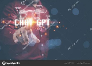 Download - Technology, innovation concept. Businessman touching on virtual chatbots AI, Artificial Intelligence. Futuristic technology transformation. Use command prompt for generates innovative to the future. — Stock Image