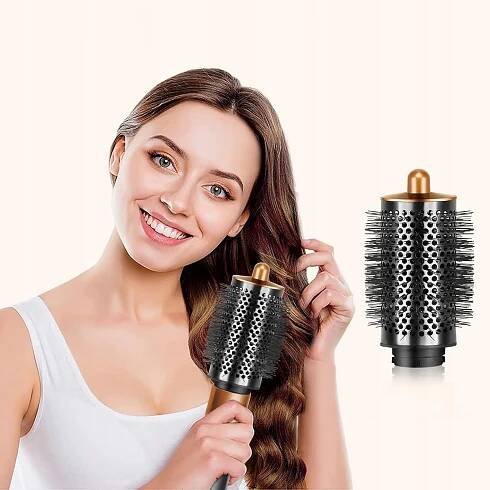 Multifunkční velký kulatý kartáč pro Dyson Airwrap HS01 HS05 Šedo-zlatý Určení kulma na vlasy