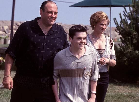 Rodina Sopránů - Příboj - Z filmu - James Gandolfini, Robert Iler, Edie Falco