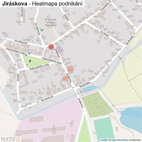 Mapa Jiráskova - Firmy v ulici.