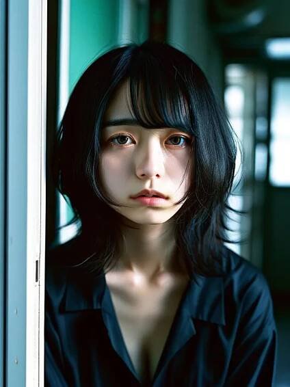 Yuka - NSFW AI Character - Submissive, Original Character (OC), Non-binary, NSFW, Dandere