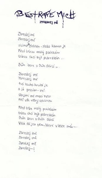 Hudební texty & poezie - Kristina Haidingerová
