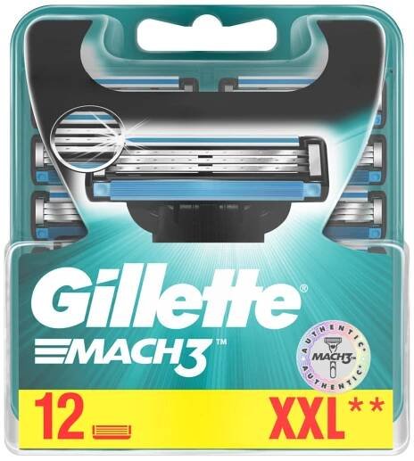 Německé Gillette Mach3 náhradní břity 12ks 