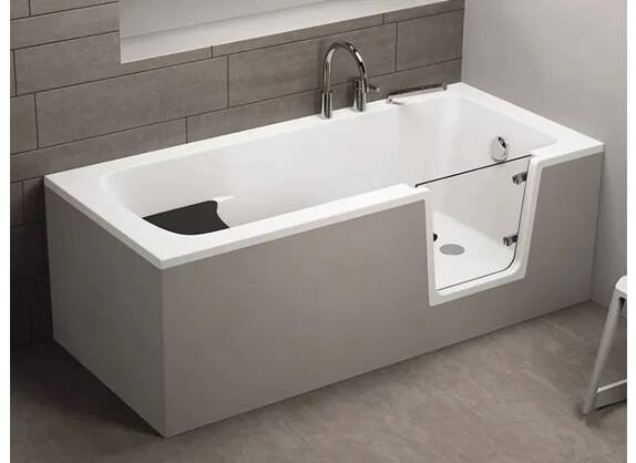 Polimat Sedací vana pro seniory s dvířky AVO 150x75, 160x75, 170x75, 180x80 Rozměry: 170 x 75 cm