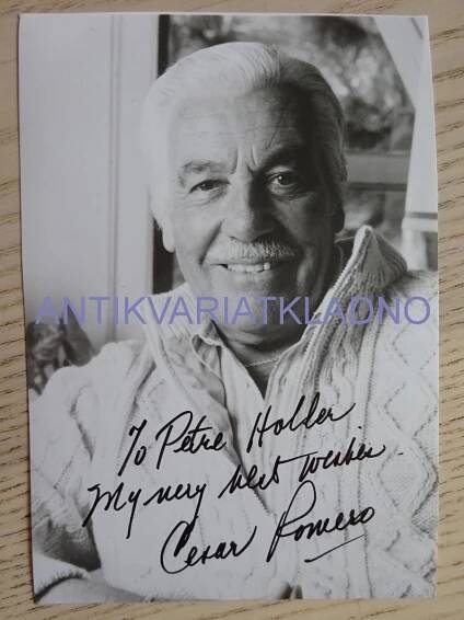 CESAR ROMERO, AUTOGRAM HEREC, USA, AMERIKA, - Ostatní sběratelské předměty