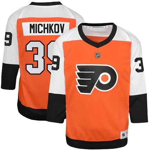 Youth Philadelphia Flyers Matvei Michkov Orange Home Replica Player Jersey