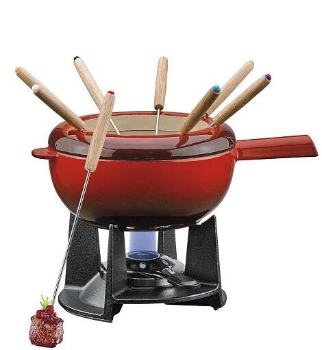 Sada na sýrové fondue pro 8 osob 2 L SPRING červená