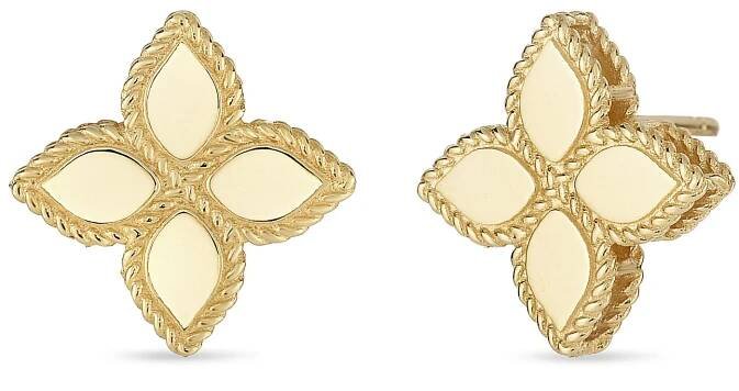 ROBERTO-COIN-PRINCESS-FLOWER-18KT-YELLOW-GOLD-SMALL-STUD-EARRINGS-AR777EA0637_SIDEjpg - Roberto Coin