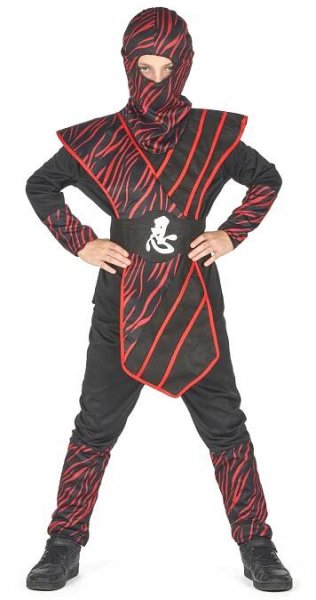 Červený fauve boy ninja kostým