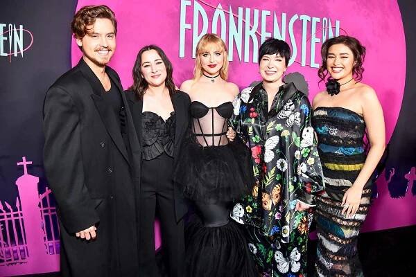 Cole Sprouse, Zelda Williams, Kathryn Newton, Diablo Cody and Liza Soberano at the Los Angeles special screening of "Lisa Frankenstein" held at Hollywood Athletic Club on February 5, 2024 in Los Angeles, California.