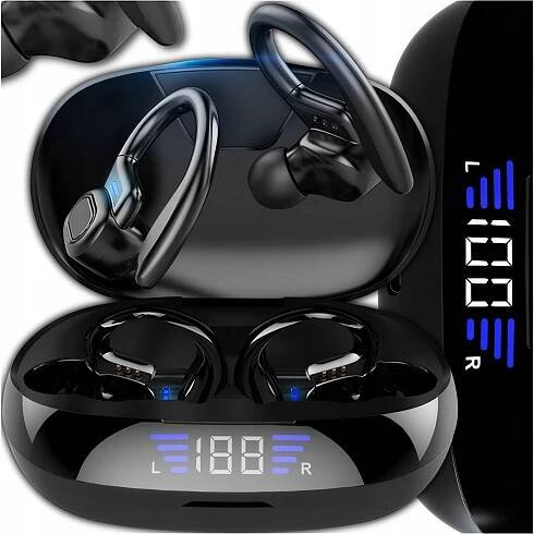 BLUETOOTH SPORTOVNÍ BEZDRÁTOVÁ SLUCHÁTKA PRO BĚHÁNÍ, POWERBANKA, MIKROFON