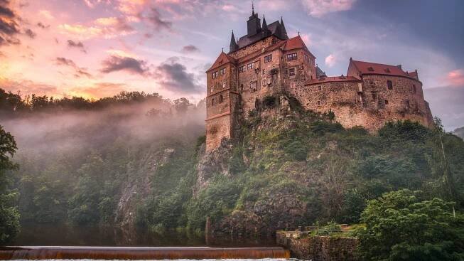 Hrad Kriebstein-Zschopau-Rytířský zámek-Burgenland-Region-Lipsko-Historie-Památka-Dieter-Weck-Leipzig-cestování