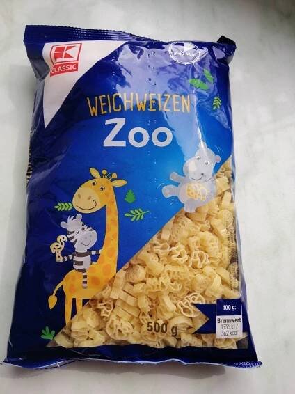 Podrobné informace o potravině ZOO těstoviny
