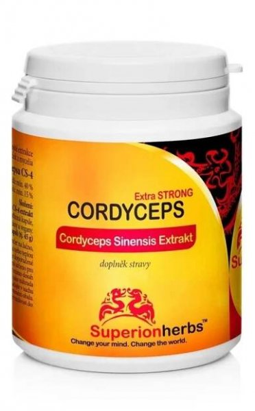 balení Cordyceps Extra Strong od Superionherbs, doplněk stravy