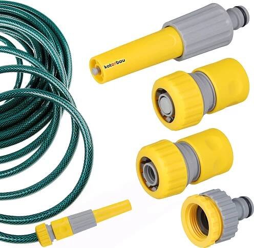 KOTARBAU® Sada přípojek pro zahradní hadice 4dílná 3/4" PVC nastavitelná rychlospojka pro zahradní postřikovače kohoutková přípojka přípojky pro zastavení vody pro zahradní hadici přípojka pro zahradní hadici 3/4 palce