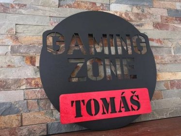 Gaming Zone - vytvoření cedule se jménem, Hrušov, USiRa