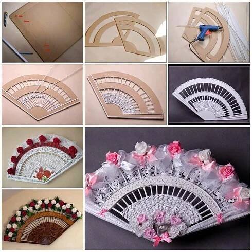 Papírfonással készült legyező | Crafts, Craft projects for kids, Origami crafts