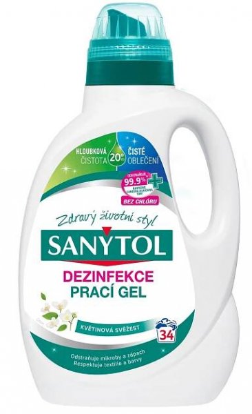 Sanytol dezinfekční prací gel květinová vůně 34 dávek 1,7 l