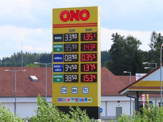 Ceny benzínu a nafty klesají, podívejte se, za kolik natankujete na Táborsku