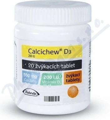 CALCICHEW D3 POR 500MG/200IU TBL MND 20