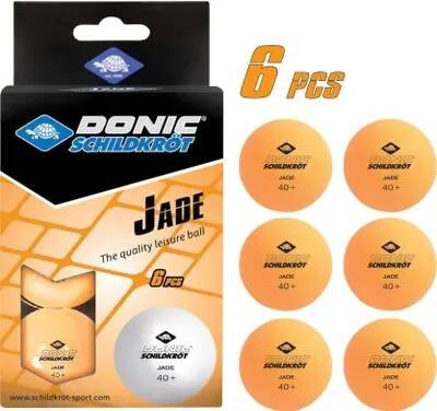 Obrázek produktu pro DONIC SCHILDKRÖT618378 DONIC SCHILDKRÖT Tischtennisball "Jade", 6er Box, orange